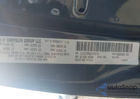 2014 Dodge Dart Sxt from USA, damaged, VIN 1C3CDFBB9ED745773